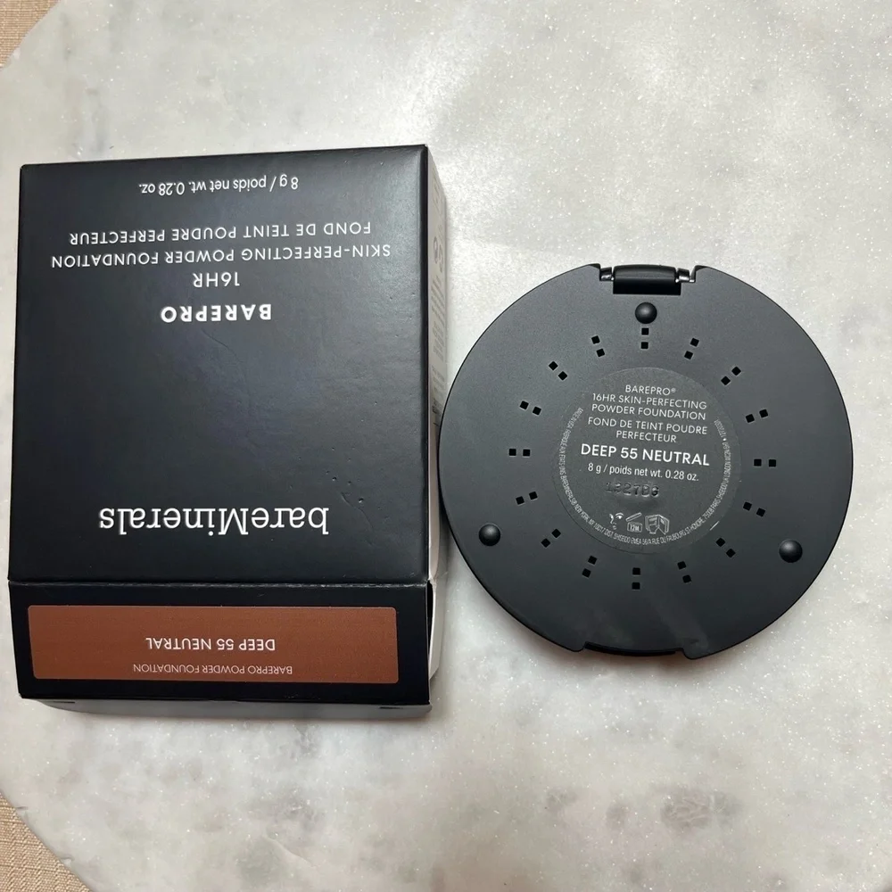 New bareMinerals DEEP‎ 55 NEUTRAL Barepro 16HR Skin-Perfecting Powder Foundation